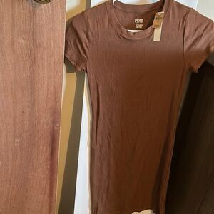 NWT Victorias Secret PINK Ribbed T shirt dress size Small